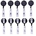 Outus 10 Pieces Retractable Badge Reel ID Badge Holder Reel with Swivel-back Alligator Clip, Black