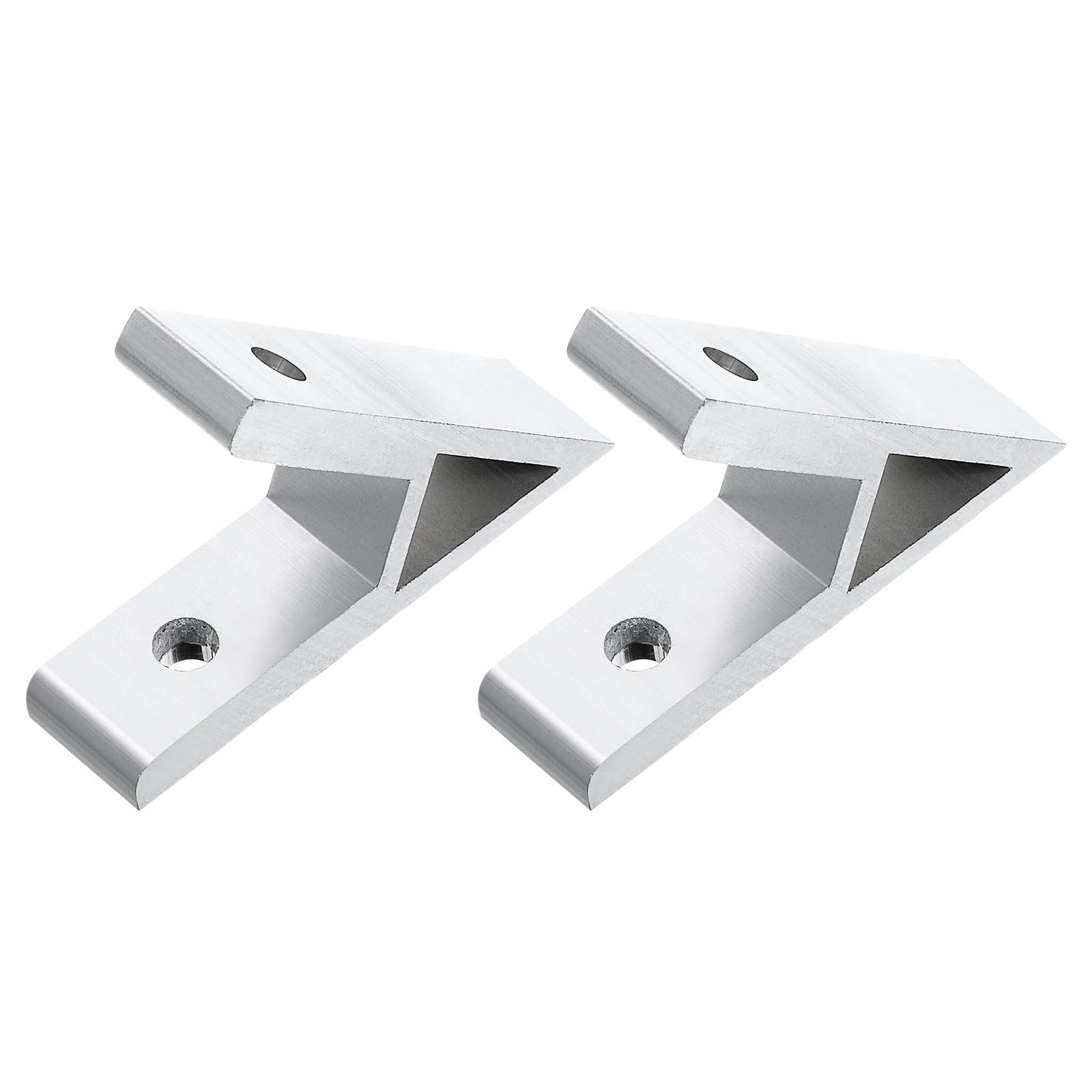 uxcell 2Pcs 45 Degree Angle Aluminum Profile Corner Brackets, Corner Brace Joint Connectors for 2020 Series (Silver Tone) — image 1
