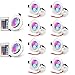 Esbaybulbs Pack of 10 LED Color Changing Recessed Lighting 3W RGB Downlight Ceiling Light with Remote Control