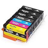 IKONG Compatible Ink Cartridge Replacement for HP Printer Ink 564 ( 3 Black, 1 Photo Black, 1 Cyan, 1 Magenta, 1 Yellow) Compatible with HP Photosmart 7520 6520 5520 7510 6510 c310a 7515 c6380