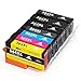 IKONG Compatible Ink Cartridge Replacement for HP Printer Ink 564 ( 3 Black, 1 Photo Black, 1 Cyan, 1 Magenta, 1 Yellow) Compatible with HP Photosmart 7520 6520 5520 7510 6510 c310a 7515 c6380