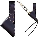Universal Sword Belt Leather Frog - Holster fits Medieval Swords Real Weapons, Fantasy Dagger, Samurai Katana, Viking Axe etc