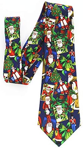 DAYSEVENTH Christmas Santa Tree Reindeer Print Floral Tie Helloween Festival Necktie Xmas Gift Decorations