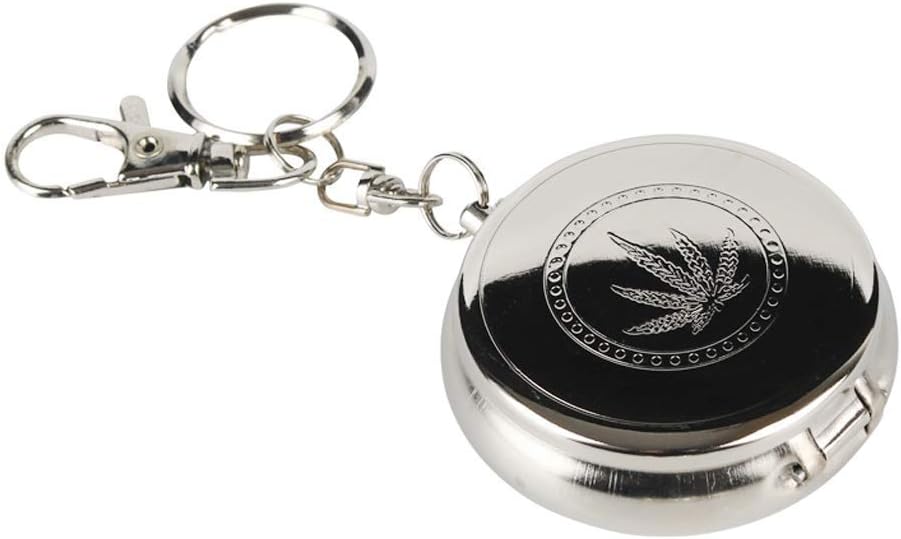 MYERZI Vintage Ashtray Portable Metal Ashtray Creative Portable Mini Outdoor Pocket