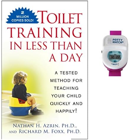 Toilet Training in Less Than A Day Guide Book with Potty Watch Trainer, Pink
