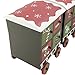 PIONEER-EFFORT Christmas Wooden Advent Calendar Train with Hand Painted Patterns and 24 Drawers to Fill Candy or Small Gifts Christmas Tabletop Decoration 16 Inch (Traditional Color-Medium Size)