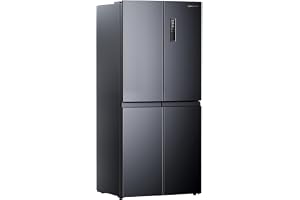 Upstreman 14.9 Cu.Ft Refrigerator 4 Door French Door Counter Depth Refrigerator Full Size Fridge Black FC149
