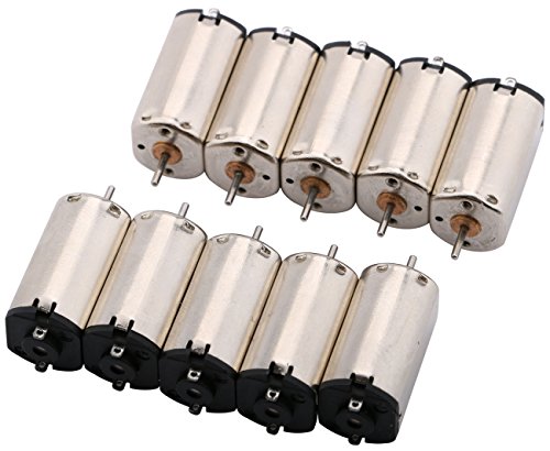 Micro DC Electric Motor, Yeeco 10PCS DC3.7V 17000RPM N30 Electric Machinery Toy Cars Engine Motor Kit High Speed Mini Electric Motor Set for DIY RC Micro Aircraft Glider Models, Pack of 10