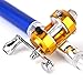 AccMart Mini Portable Pocket Rod Pen Shape Aluminum Alloy Fishing Rod with Pole Reel Combos (Blue)