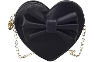 Mily Mini Heart Shape Crossbody Handbag Coin Change Purse for Toddlers Little Girls