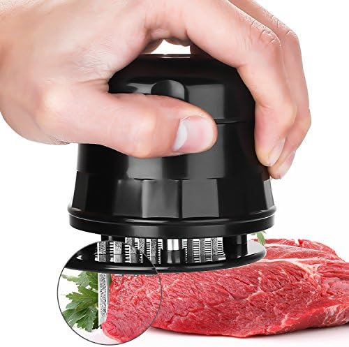 Meat Tenderizer, Premium Professional Meat Tenderizer Tool, Perfect 56 Stainless Steel Ultra Blades for Tenderizing Beef, Chicken Steaks, Pork and Lamb with Cleaning Brush Durable Baking Kitchen Tool