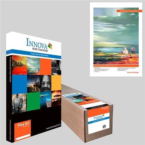 Innova Art Soft-Textured Natural Matte White Inkjet Paper, 315gm2, 8.5x11", 25 Sheets,