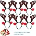 Sept.Filles 6-Pack Christmas Headband Antler Santa Claus Snowman Decoration (D)