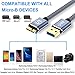 sweguard Galaxy S5/Note 3 Charger Cable, 3Pack(1ft,3.3ft,6.6ft) USB 3.0 Micro B Cable Nylon Braided Charging Cord for Samsung Note/Tab Pro 12.2,Toshiba Seagate WD External Hard Drive, Camera (Grey)