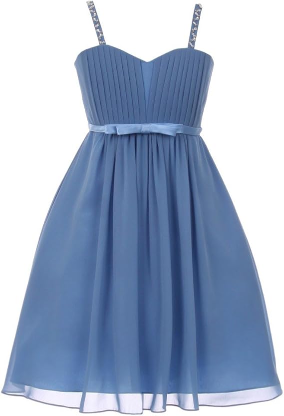 girls dusty blue dress