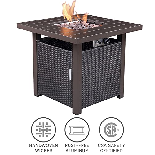 Kinger Home 28" Outdoor Fire Pit Table 50,000 BTU, Backyard Fire Pit, Fire Pits for Outside