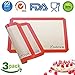 Silicone Baking Mat,3 Set Non Stick Silicon Mat for Baking Sheet Cookie Macaron Bread,Silicone Baking mats Liner Professional Food Grade Cooking Mats for Oven Baking Half Sheet 16.5