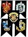Bundle - 5 items: Harry Potter Gryffindor Slytherin Hufflepuff Ravenclaw Hogwarts House Wall 5 Banner Set
