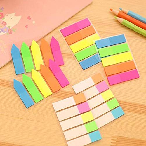 20 Pieces Colored Page Markers Sticky Index Tabs Pop-up Index Tabs Neon Flag Sticky Notes (A)