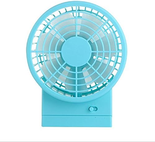 VEOLEY USB Desk Fan Mini Portable Fan (Lower Noise, 2 Speeds, Blue)