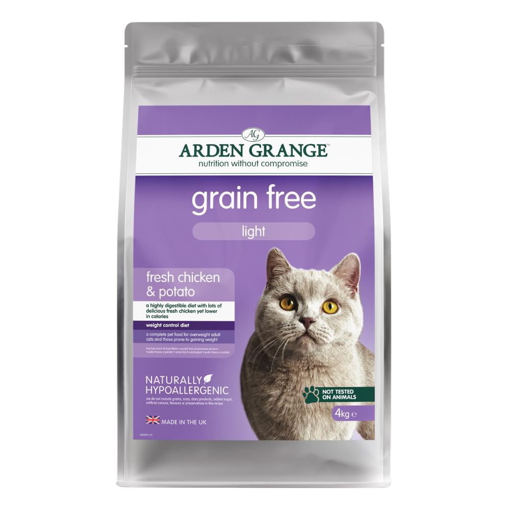 Arden Grange Light Grain Free Dry Cat Food, Fresh Chicken and Potato, 4 kg
