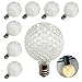Pack of 25 G40 Globe LED Replacement Bulbs for Patio Outdoor String Lights , C7/E12 Candelabra Base Sockets , 0.5 Watt Warm White G40 Replacement Plastic Bulbs, Full Waterproof & Break Resistant