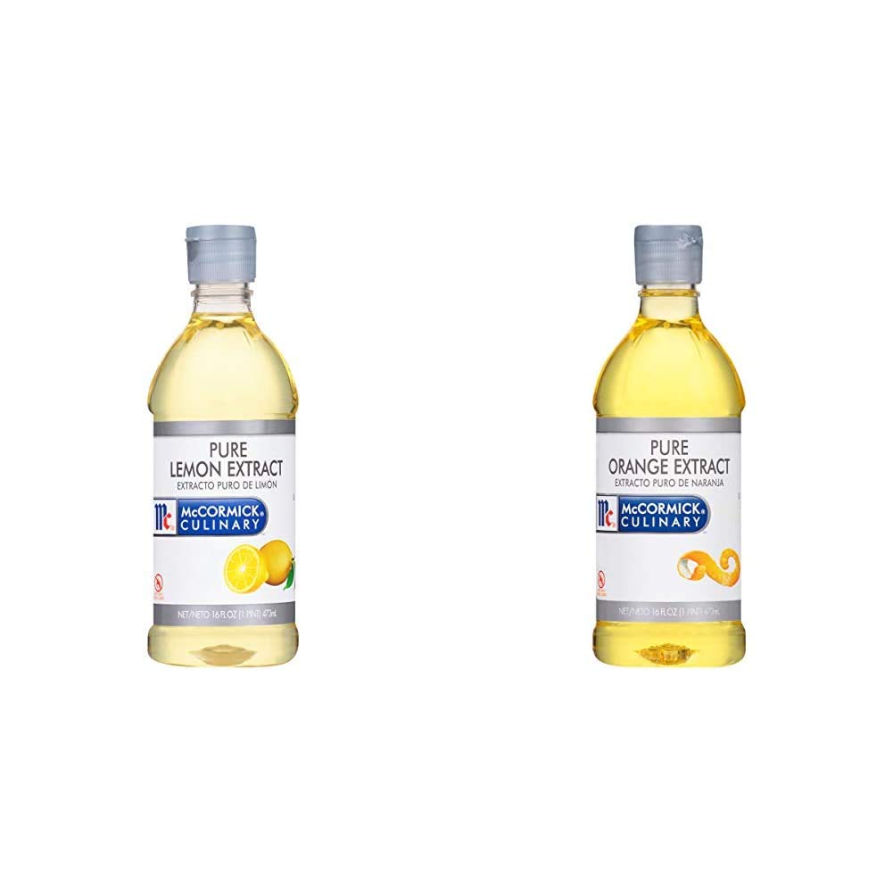 McCormick Culinary Pure Lemon Extract, 16 fl oz & Pure Orange Extract, 16 fl oz