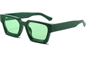 AIEYEZO Square Sunglasses for Women Men Square Thick Frame Sun Glasses Simple Designer Style Shades