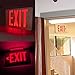 TORCHSTAR Red LED Exit Sign Emergency Light, Ceiling/Side/Back Mount, AC 120V/277V, Recharged Battery Included, Single/Double Face, UL-Listed, for Apartments, Hotels, Schools