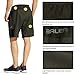 Baleaf Men's 3D Padded Mountain Bike Cycling Baggy Shorts - Removable Mesh Linner Underwear Army Green Size M