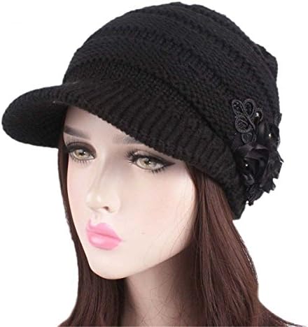 TTjII Twist Pleated Hair Wrap Stretch Turban,Abbey Cap Women's Knit Chemo Hat Snood Beanie Scarf, Turban Headwear for Cancer Patients,Soft Sleep Hats m6 (black)