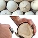 1 Piece Coconut Cutter Tool, Coconut Deflavoring Stainless Steel Knife with Wooden Handle and Non-Slip Handle Sleeve for Kitchen Family