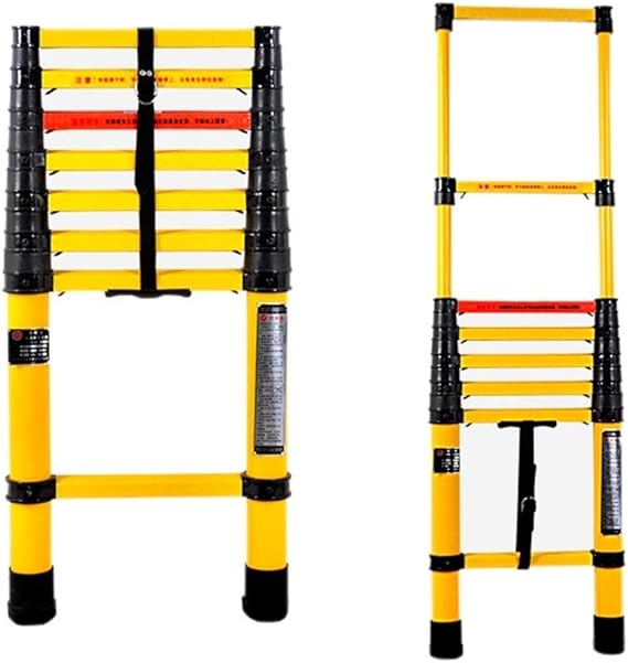 Heavy Duty Telescoping Ladder NonConductive with Finger Protection