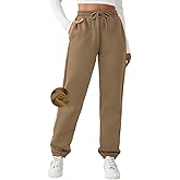 PINSPARK Women's Fleece Lined Sweatpants Winter Joggers Athletic Pants Casual Thick Warm Trousers Pockets
