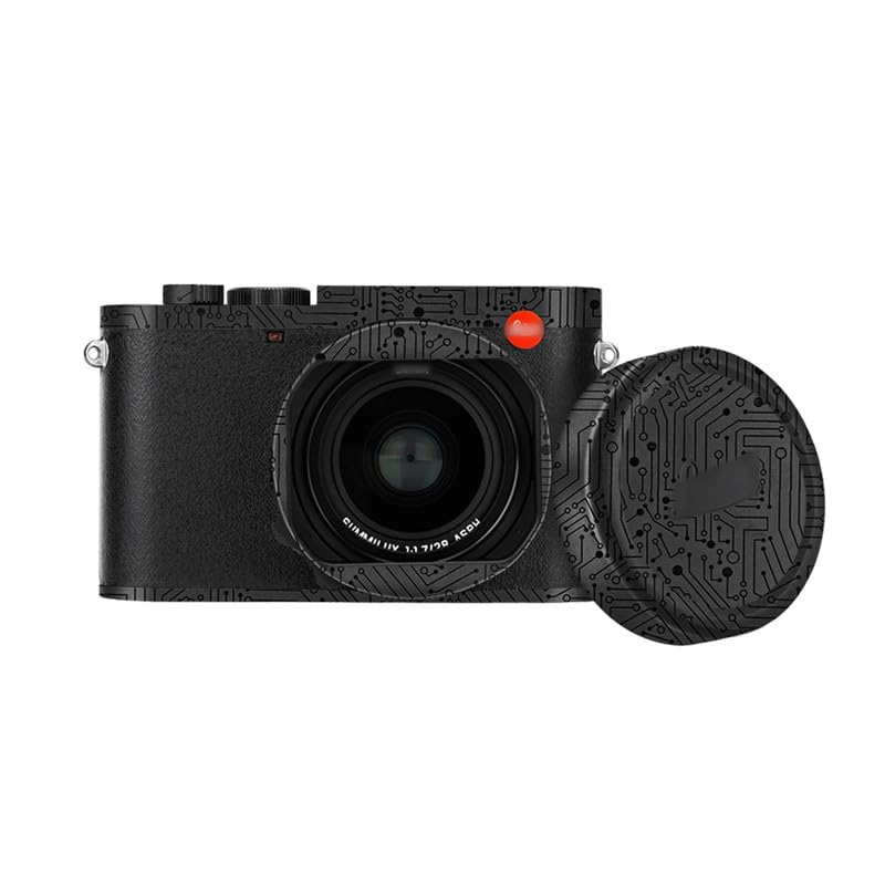 JJC Anti-scratch Protection Sticker Compatible with Leica Q3 Digital Camera, Non-slip Camera body Skin Cover Film (Circuit Board Pattern)