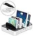 Okra 6-Port USB 2-in-1 Charging Station + Removable Hub Universal Desktop Tablet & Smartphone Multi-Device Hub Charging Dock for iPhone, iPad, Galaxy, Tablets (White)