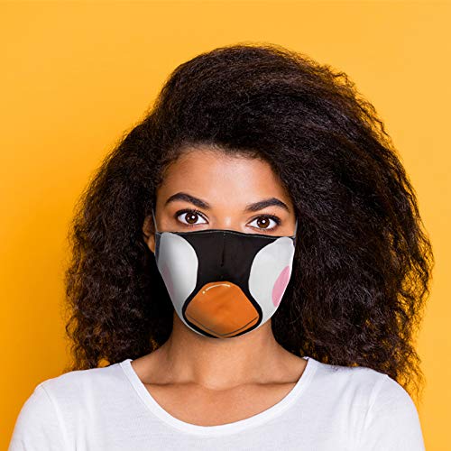 Reusable Face Covering - Non Medical Large Size Adult (Cutiemals Penguin)
