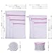 Laundry Bags-Set of 7 Mesh Washing Bags for Blouse,Sweater,Stocking,Delicates Laundry Travel Organizer Bag-Coarse Mesh:1XL 1L 1M;Fine Mesh:1L 2M;1 Sandwich Bra Bag