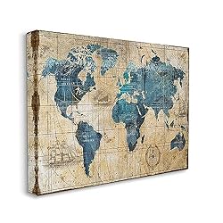 Stupell Industries Vintage Abstract World Map