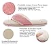 UltraIdeas Women's Comfort French Terry Plush Lining Memory Foam Spa Thong Flip Flops House Indoor Slippers (L /9-10 B(M) US, 2 Pairs - Beige & Pink)