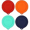 Sophico 1 Cup Round Silicone Storage Cover Lids Replacement for Anchor Hocking and Pyrex 7202-PC Glass Bowls (Container not Included) (Mix - 4 pack)