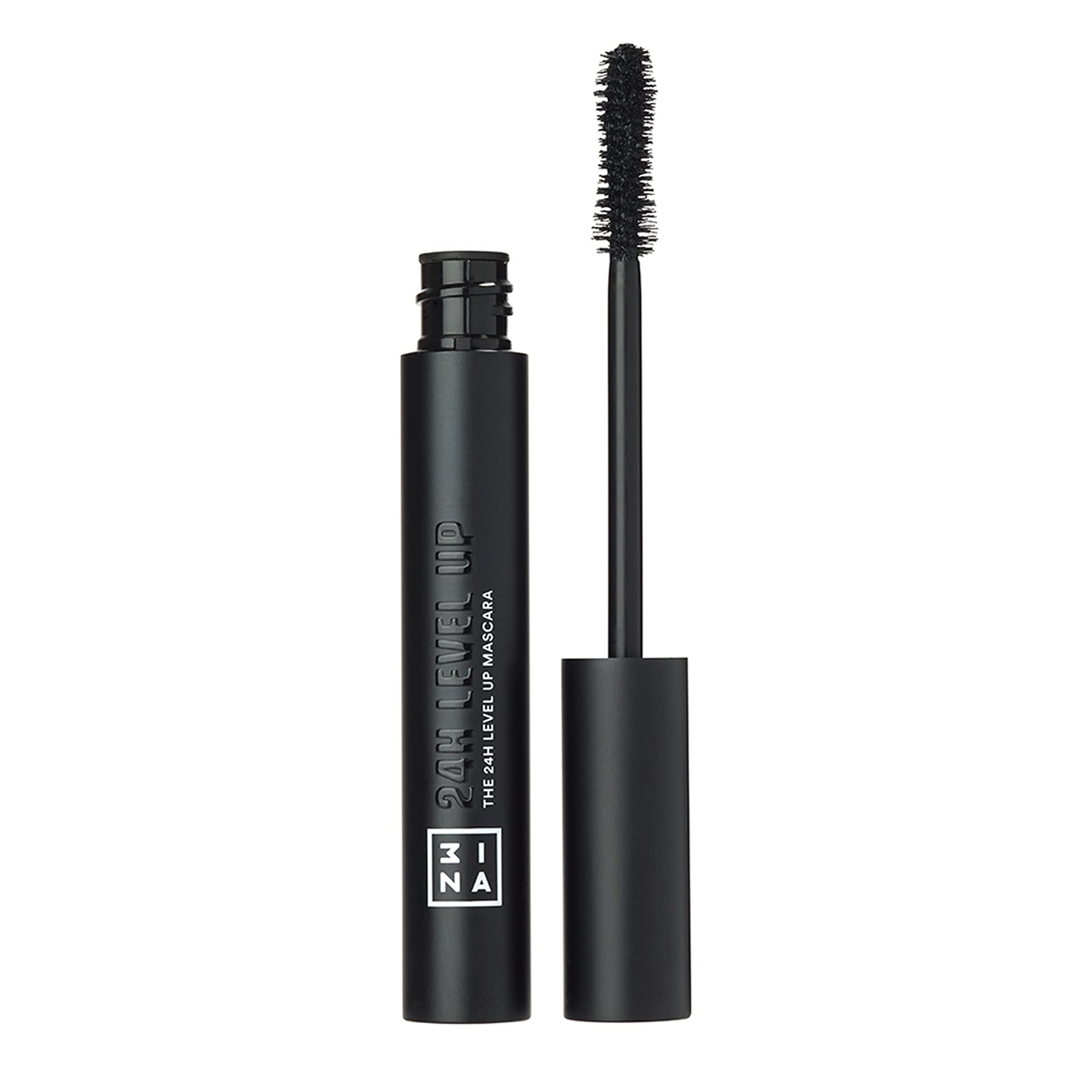 3INA MAKEUP - The 24h Level Up Black Mascara for Volume and Length - Extreme Definition Flake-Free Tubing Mascara with Hourglass Wand - Sensitive Eyes - Vegan & Cruelty Free