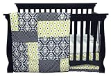 Trend Lab Waverly Rise and Shine Crib Bedding Set, Black/White, 3 Piece