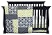 Trend Lab Waverly Rise and Shine Crib Bedding Set, Black/White, 3 Piece