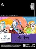 Canson Artist Series Pro Layout Marker Pad, Semi-Translucent for Pen, Pencil and Marker, Fold Over, 18 Pound, 9 x 12 Inch, White, 50 Sheets