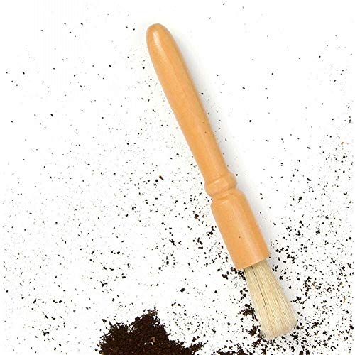 LinaLife 2 pack Coffee Grinder Cleaning Brush Wood Dusting Brush for Espresso Stations and Equipment Heavy Wood Handle & Natural Bristles brush Accessories Bean Grain Coffee Tool Barista Home Kitchen - Thumbnail 2