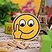 8 pcs Emoji Patches Embroidered Iron on Badge Applique for Clothes Stickers (Emoji 8)