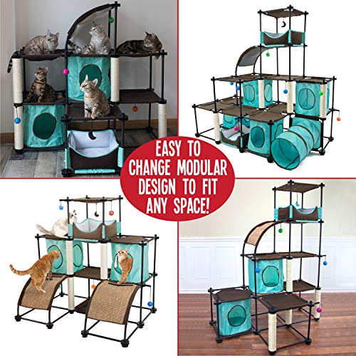 Kitty City Steel Claw Passage Cat Furniture Green, 2 Levels (SPO0583