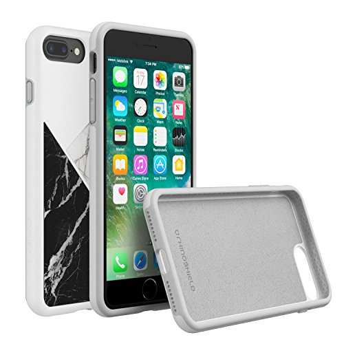 iPhone 7 Plus Case, RhinoShield [SolidSuit Marble] Heavy Duty Shock Absorbent. Ultra Thin Scratch Resistant with. 11ft Drop Protection Rugged Cover - Marble White