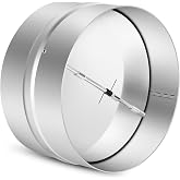 6 Inch Draft Blocker Backdraft Damper Duct Draft Stopper One-Way Airflow Ducting Insert Backflow Preventer Inline Fan Vent Deflector